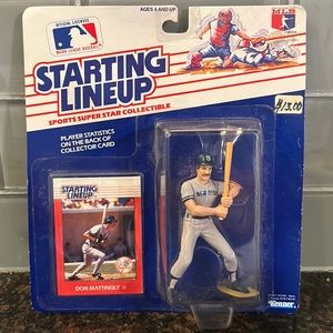 Starting Lineup collectible with trading card - Don Mattingly 1988 edition.